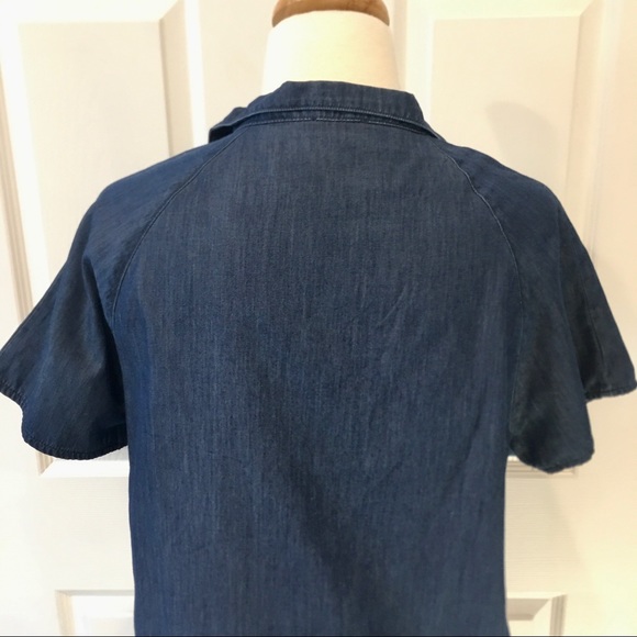 CHAMBRAY DENIM S/S OVERSIZED TOP SAMPLE SIZE M - Picture 4 of 7